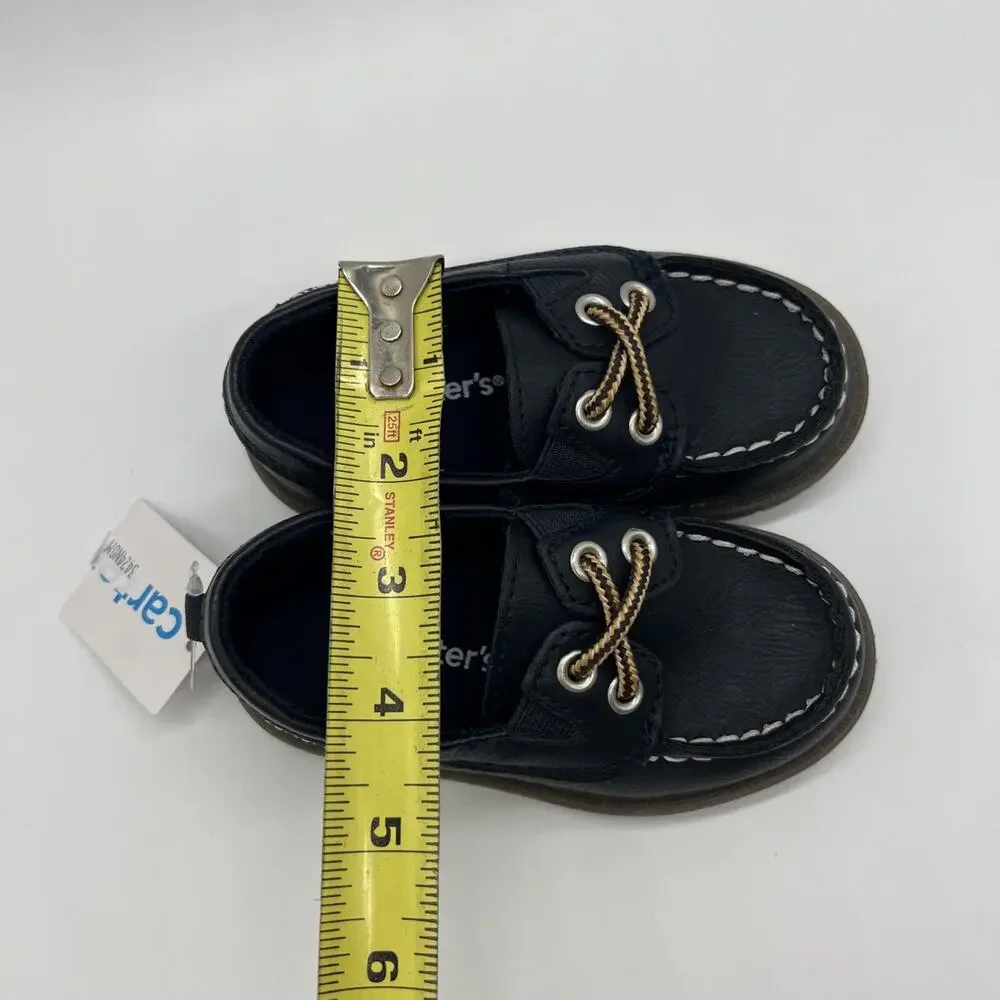 Carter's Mac Navy Slip-On Boat Shoe Casual Synthetic Low Top Kids 6 M